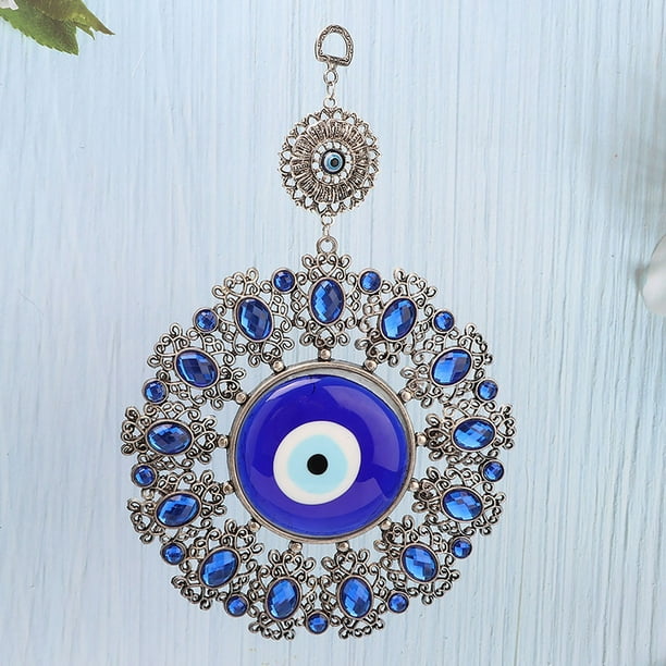 Amuleto de cristal turco, colgante de pared con mal de ojo turco, decoración del hogar, colgante de protección de la suerte