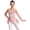 Pink, variant on Kids Girls Sleeveless Latin Jazz Ballet Dance Dress Halter Backless Fringe Rhinestone Skirted Leotard Black 10