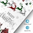 thumbnail image 6 of Merry Christmas Shower Curtain, Santa Claus Sleigh Reindeer Winter Snowflake Holiday Red and Green Check Plaid Shower Curtains Decor for Bathroom Set, Waterproof Set with 12 Hooks, 72x72 inches, 6 of 6