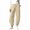 Khaki#05, variant on Lcziwo Fleece Jogger Sweatpants Women Drawstring High Waisted Barrel Trousers Elastic Cuff Casual Baggy Pants with Pockets 2026 White,M