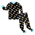 thumbnail image 5 of Hessimy Toddler Boys Girls Spring Summer Graphic Print 2Pcs Crewneck Long Sleeve Sweatshirt Joggers Pants Sweatsuit, Graphic Print Jogger(Black,8-9 Years), 5 of 7
