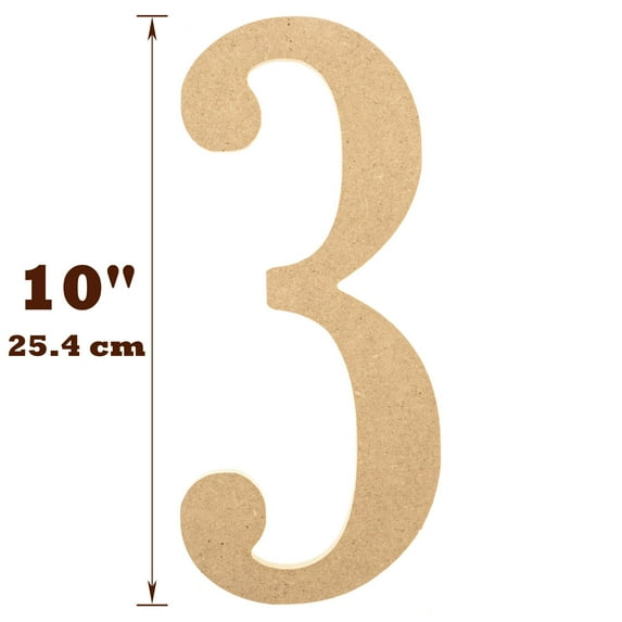 10” Wooden Numbers for Crafts