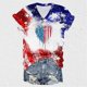 thumbnail image 5 of Camiseta de Manga Corta con Cuello en V Impresa para el Día Del Independiente, Camisetas con Cuello en V para las Mujeres, 5 of 8