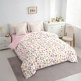 thumbnail image 3 of Homewish Teens Boys Girls Kawaii Flowers Bedding Comforter Set 7-Piece,Dreamy Princess King Bedding Sets,Spring Garden Ultra Soft Bed Sheets,Super Cozy Room Decor,Reversible, 3 of 8
