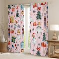 thumbnail image 2 of Manfei Cute Nutcracker Black Out Curtains for Kids, Christmas Tree Snowflake Curtains Pack of 2 (42x63 Each), Pink Merry Xmas Bedroom Curtains, Luxurious Room Decor, 2 of 6