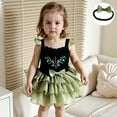 thumbnail image 3 of Bellafa Christmas Baby Princess Tutu Fancy Dress Infant Girl Tulle Romper Onesie Birthday Party Dresses with Headband 6-24M, 3 of 10