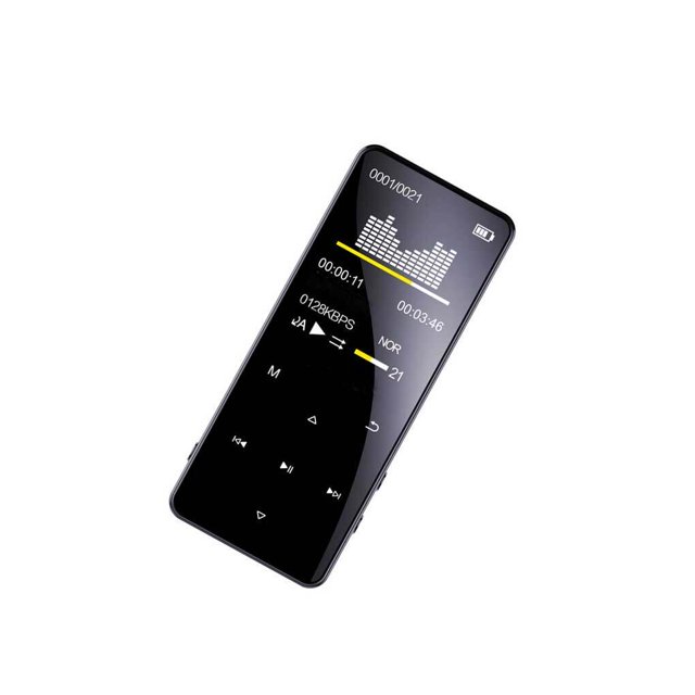 Multifunctional MP4 Player 1.8 Inch Touch Screen FM Radio Play 16GB Bluetooth-compatible 5.0 Metal Music Alarm Clock Recorder Wireless