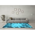 thumbnail image 3 of Ahgly Company Indoor Rectangle Abstract Light Blue Modern Area Rugs, 5' x 7', 3 of 4