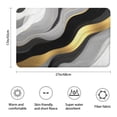 thumbnail image 3 of Black White Gold Marble Pattern Bathroom Rugs Mat,Non Slip Microfiber Bathroom Rug,Rubber Backing,Soft Bathroom Mats for Bathroom Floor,Tub and Shower,17x27in(43x68cm), 3 of 5
