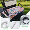 thumbnail image 5 of Golf Cart Seat Covers for 2 Seater, Colorful Spring Floral Soft Microfiber Cart Seat Towel Blanket, Summer Botanical Cactus Absorbent Breathable Non Slip Bench Seats Protector for Golf Course 51"x31", 5 of 9