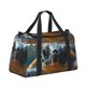 thumbnail image 2 of Fotbe Realistic Cute Sea Turtle Bolsa de Viaje con Estampado, Bolsa de Fin de Semana para Mujer con Compartimento para Zapatos, Bolsa de Gimnasio con Bolsillo Húmedo, 2 of 7