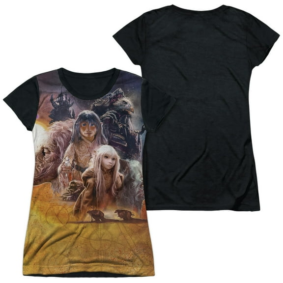 Dark Crystal - Painted Poster - Juniors Teen Girls Black Back Sleeve Shirt - X-Large