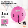 thumbnail image 4 of Air Mat Tumble Track Air Spot, Round Inflatable Air Roller, Air Barrel Gymnastic Equipment with Electric Pump, Tumbling Backbend Trainer for Home Use/Gym/Yoga/Cheerleading/Beach/Park/Water, Pink, 4 of 6