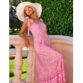 thumbnail image 4 of Vestido largo Zeagoo 2025 para mujer con bolsillos y estampado floral, 4 of 4