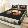 thumbnail image 3 of Manfei Cartoon Deer Print Bed Sheets for Teen, Rustic Farmhouse King Sheets, Hunting Wildlife Sheet Set, Microfiber Bedroom Decor, 4 Pieces, 3 of 7