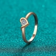 thumbnail image 3 of Exquisite 0.3 Carat Women's Moissanite Rings Heart Cut D Color VVS1 S925 Silver Lab Created Diamond Wedding Bands Ideal Choice for Couple Parties Date Travel, 3 of 7