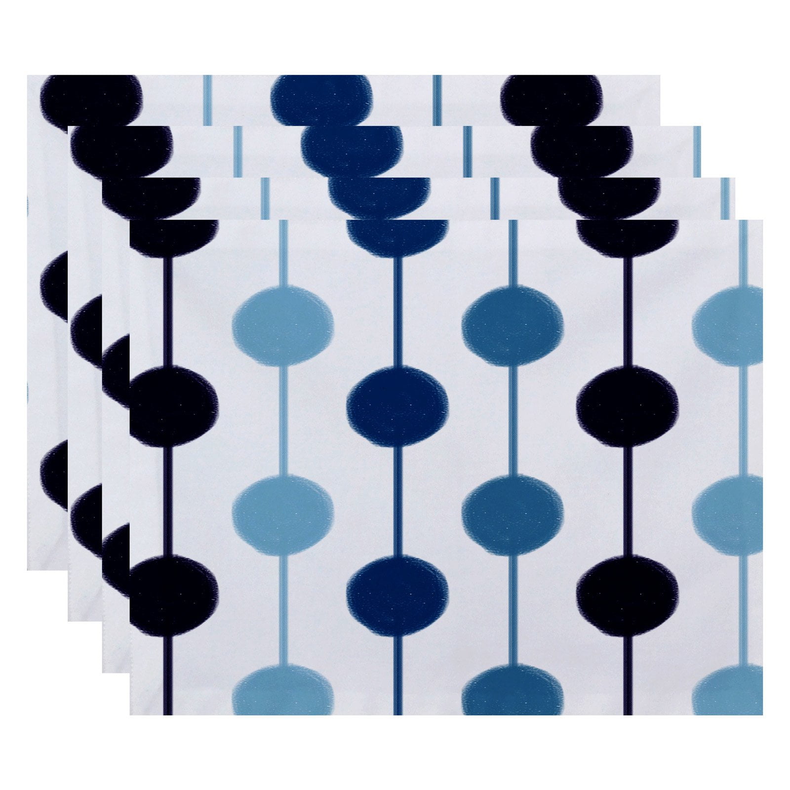 Simply Daisy 18" x 14" Brady Beads Stripe Print Placemat, Set of 4