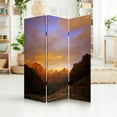 thumbnail image 6 of Sunset Plateau Print Foldable Canvas Screen with 3 Panels in Multicolor, 6 of 7