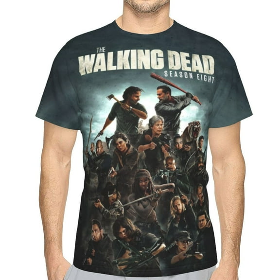 Men Women Walking Dead Shirts Short Sleeve Cosplay Adults Anime T-Shirts Crew Neck 3d Printed Tee Tops