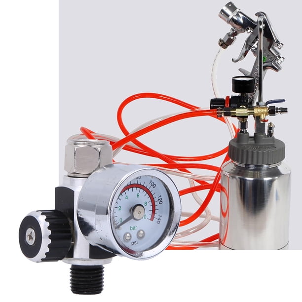 Regulador de presión de aerógrafo, regulador de presión de aire 0-10 bar/0-140 psi BSPP Regulador de presión de aire Durabilidad extendida