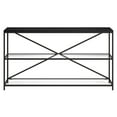 thumbnail image 4 of Evelyn&Zoe Fionn 55" Wide Rectangular Console Table, Blackened Bronze/Black Grain, 4 of 5