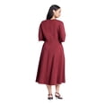 thumbnail image 2 of ELOQUII Women's Plus Size Seam Detail Ponte Workwear Midi Dress, 2 of 4