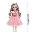 thumbnail image 3 of Puntoco Caja de regalo para muñecas de 12 pulgadas y 30 cm, regalo para la casa de juegos de los niños, juguetes para niñas, falda linda, cabello largo, ojos grandes, hermosa muñeca, regalo de cum, 3 of 5