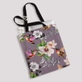 thumbnail image 2 of PKQWTM Wild Exotic Birds Branch Flowers Purple Canvas Shoulder Bags Handbags Tote Bags Shopping Bag, 2 of 2