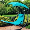 thumbnail image 4 of Sunnydaze 27" x 88.5" Teal Outdoor Hanging Lounge Chair Replacement Cushion, 4 of 6