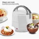 thumbnail image 2 of Olla eléctrica portátil y compacta con revestimiento antiadherente para cocinar arroz, multifunción, para preparar comidas saludables en cualquier lugar (blanca, 1,6 l), 2 of 5