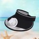 thumbnail image 5 of ¡Ofertas Limitadas!, Sombrero con abanico para mujer - Sombrero con visera de abanico - Mediación de tres velocidades y protección solar de área amplia Akmoler, 5 of 9