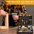 thumbnail image 4 of DEKOPRO 12V Cordless Drill Set, 133pcs Home Power Tool Set with 1.5Ah Battery & Charger, Lightweight Tool Kit in Storage Case, 4 of 10