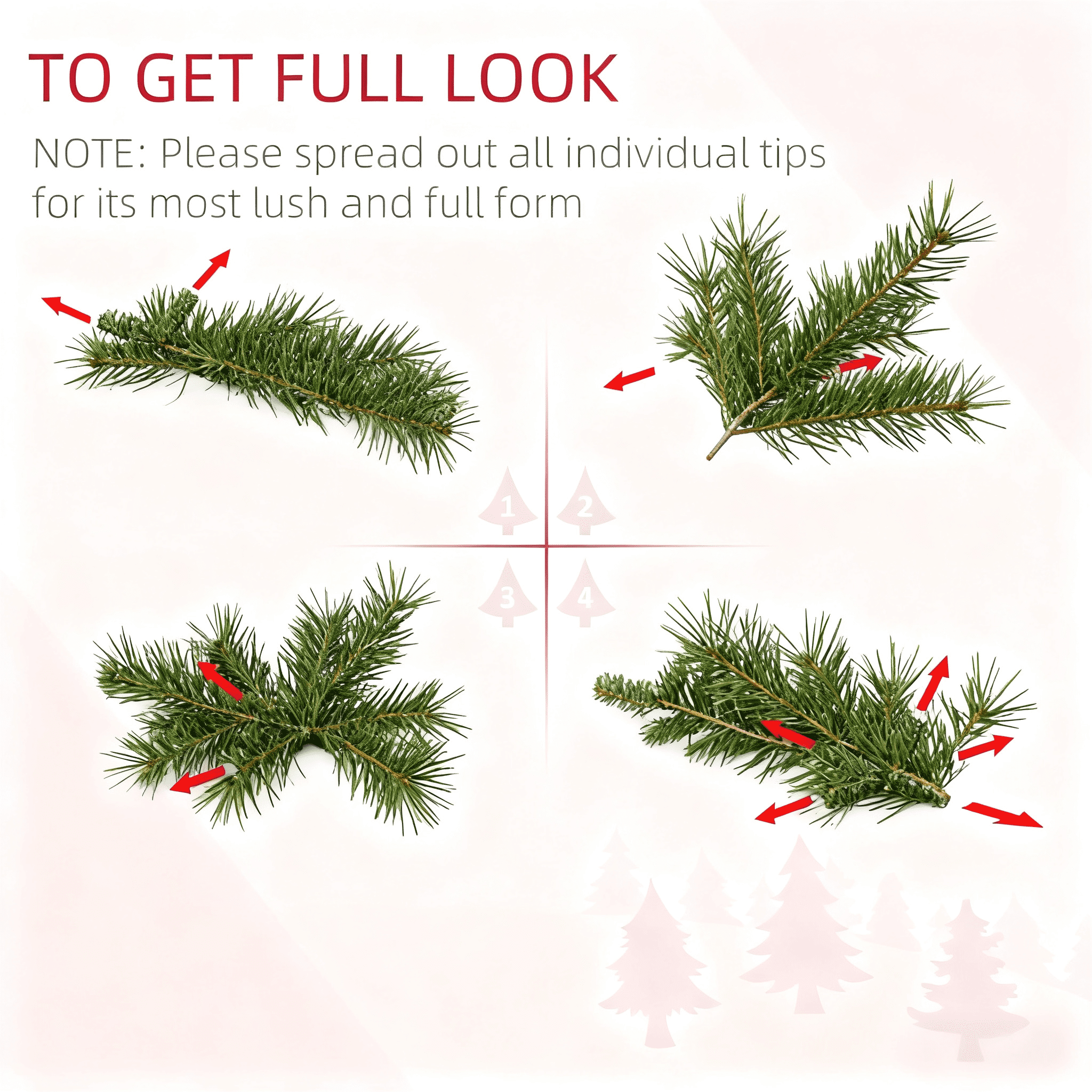 6ft Unlit White Pencil Christmas Tree 390 Tips Easy Assembly Plastic Base Small Space Holiday Decor