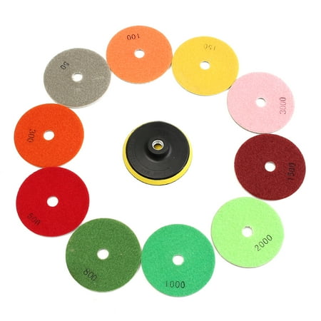 - 50-3000 Grit Diamond Waffle Buffer Compound Waxing Polishing Pads Wheel Grinding Disc For Granite Marble Concrete Stone polishing tool Car Polisher