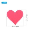 thumbnail image 2 of Uxcell parches de plancha en forma de corazón para ropa, empaques de regalos, textiles para el hogar, rosa, 3 piezas, 2 of 7