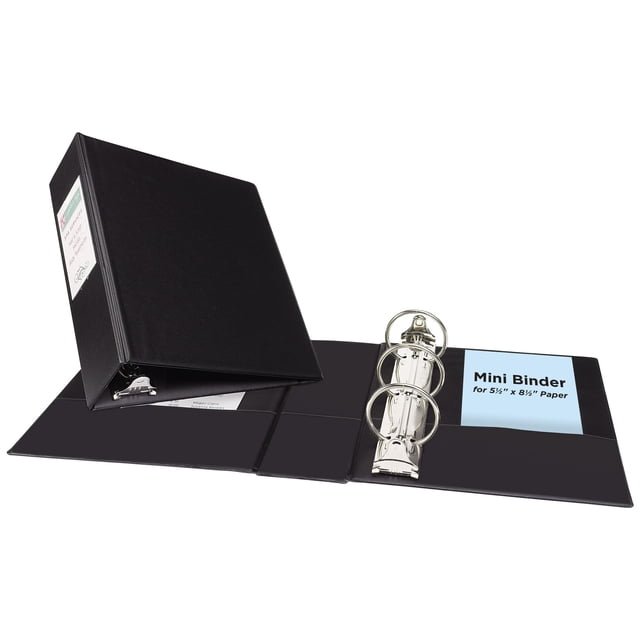5-1/2" x 8-1/2" Mini Durable Binders with Round Rings, Holds