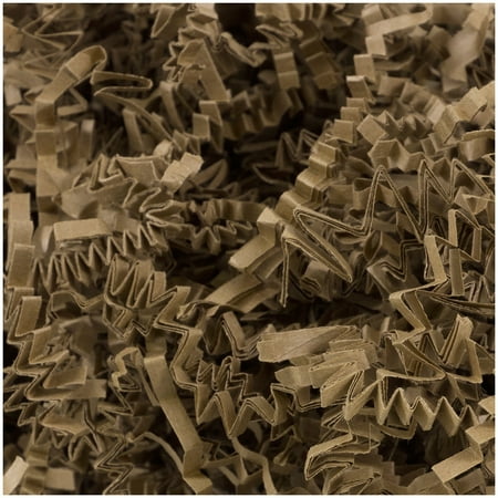 JAM Paper Crinkle Cut Shred Tissue Paper, Kraft, 20lb/Box