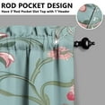 thumbnail image 5 of Botanical Kitchen Curtains Set Tier and Valance, Vintage Floral Print, Small Retro Tropical Boho Bloom Pattern with Watercolor Artistic Design, Rustic Farmhouse Drapes, 5 of 6