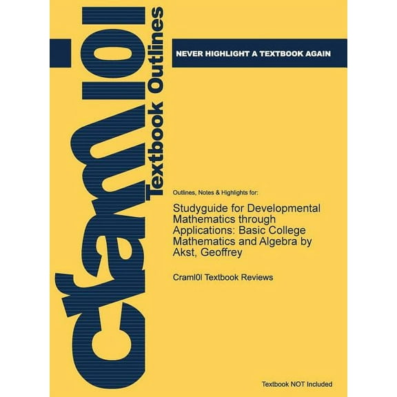 Studyguide for Developmental Mathematics Through Applications