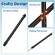 thumbnail image 5 of Varilla de Extensión de Lámpara de Doble Extremo M10x140mm - Kit de 6 Pcs de Varillas de Tubo Recto con Tuercas de Conector, para Candelabros, Accesorios de Luz Colgante, Iluminación de Isla, Negro, 5 of 6