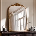 thumbnail image 6 of Easy4Home 26"x40" Arched Baroque Style Bathroom Mirror Vintage Decorative Wall Mirror, Antique Gold, 6 of 6