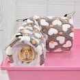 thumbnail image 4 of Jinsinto Rodent Sleeping Plush Small House Hamster Hammock Toy Bed House For Guinea Pig Rabbit Chinchilla Ferret 22*21, 4 of 5