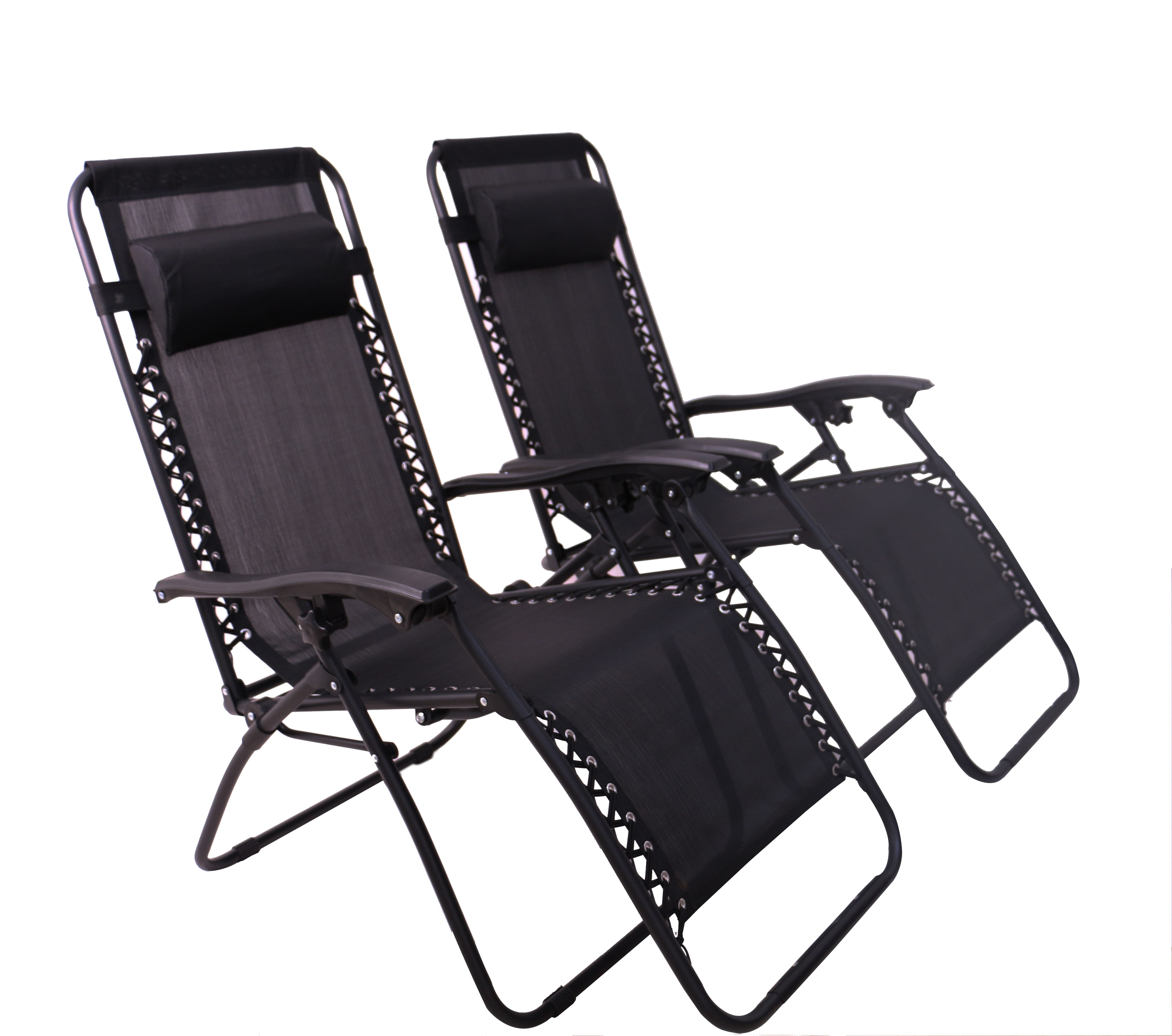 ZERO GRAVITY CHAIR (BLACK, 2 CHAIRS)