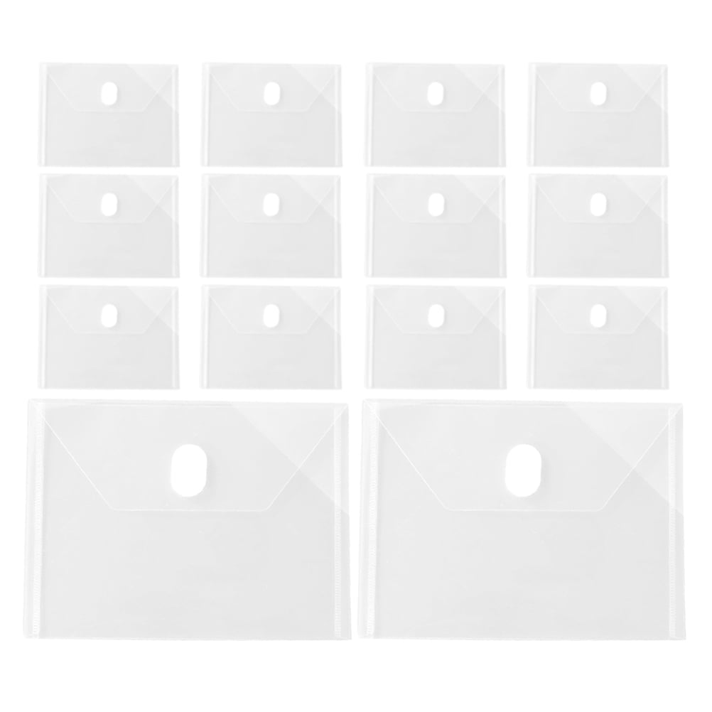 24pcs Clear Plastic Document Storage Bags for Receipts File Organizer Waterproof for Office Cash and Travel Use