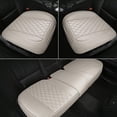 thumbnail image 3 of Almencla PU Leather Front Rear Car Seat Cover Cushion Pad, Anti-slip & Full Wrapping Edge Grey Rear, 3 of 4