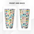 thumbnail image 3 of Uemuo Playing Video Games Print Travel Coffee Mug ,20oz Double-walled Car Cup ,Stainless Steel Insulated Tumbler Leak-proof Travel Cup Reusable Straw Car Cup-Straw Three-piece Set, 3 of 8