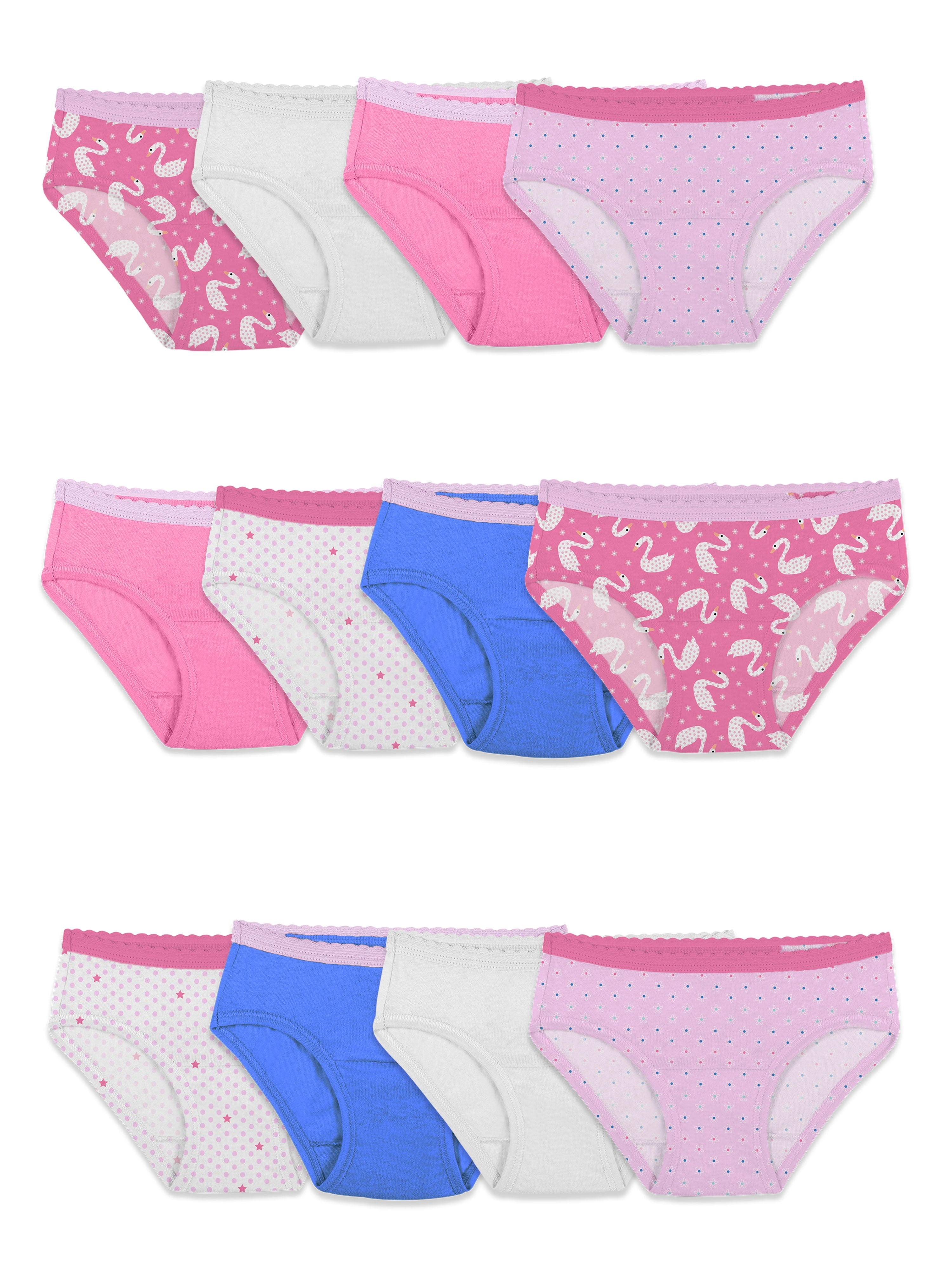 Fruit of the Loom Girls' Assorted Cotton Hipster Underwear, 12 Pack