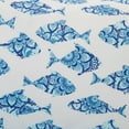thumbnail image 6 of Great Bay Home Coastal Microfiber Wrinkle Resistant Sheet Set  (Twin, Fish), 6 of 6