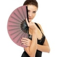 thumbnail image 3 of Taicans Glitter Large Rave Folding Hand Fan,13'' Chinese Japanese Solid Kung Fu Tai Chi Handheld Fan,Foldable Clack Fan for Music Festival,Club,Event,Party,Dance A, 3 of 5