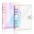 thumbnail image 1 of 2 PCS A5 Rainbow Soft PVC Notebook Binder Clear Soft PVC Notebook Cover, Loose Leaf Personal Planner Binder, 1 of 7